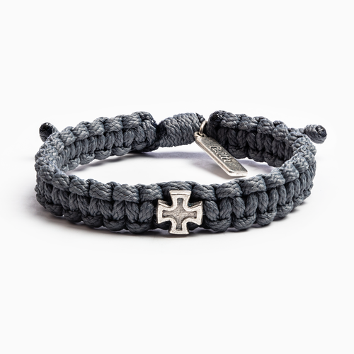 MY SAINT MY HERO Strength Bracelet w/ 1 medal in Silver- Slate MY SAINT MY HERO Strength Bracelet w/ 1 medal in Silver- Slate