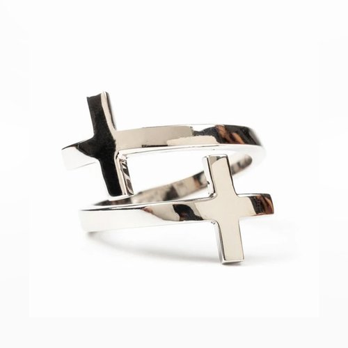 MY SAINT MY HERO Pillar of Faith Ring - Adjustable Size - Silver MY SAINT MY HERO Pillar of Faith Ring - Adjustable Size - Silver