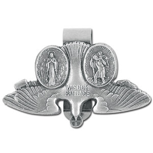 Holy Spirit/Saint Christopher/Our Lady of the Highway Visor Clip