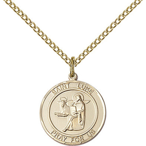 Bliss St. Luke the Apostle Pendant, 14kt Gold Filled Bliss St. Luke the Apostle Pendant, 14kt Gold Filled