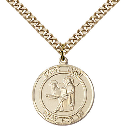Bliss St. Luke the Apostle Pendant, 14kt Gold Filled Bliss St. Luke the Apostle Pendant, 14kt Gold Filled