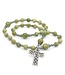 Anglican Rosary Green Garnet Sterling Celtic Knot Cross
