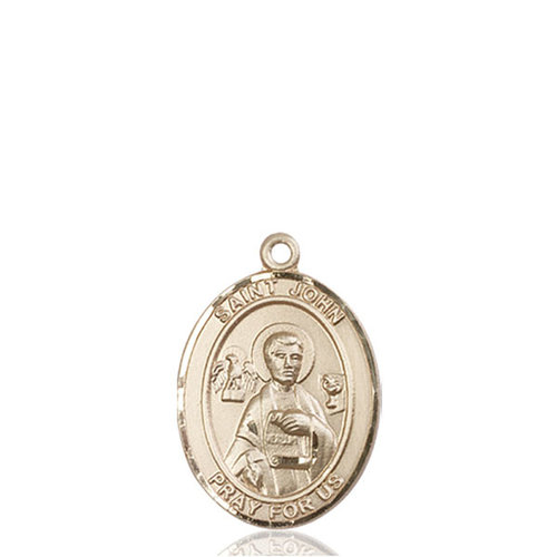 Bliss St. John the Apostle Pendant- Oval, Medium, 14kt Gold Bliss St. John the Apostle Pendant- Oval, Medium, 14kt Gold