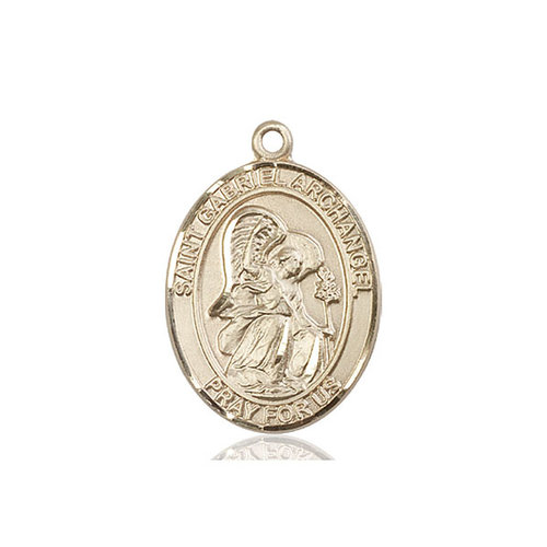 Bliss St. Gabriel the Archangel Pendant - Oval, Large, 14kt Gold Bliss St. Gabriel the Archangel Pendant - Oval, Large, 14kt Gold