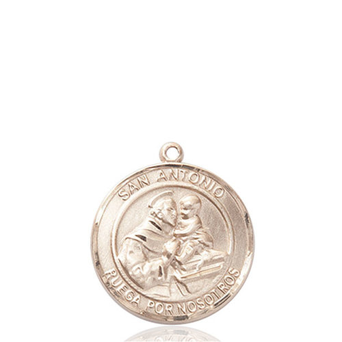 Bliss San Antonio Medal - Round, Medium, 14kt Gold Bliss San Antonio Medal - Round, Medium, 14kt Gold