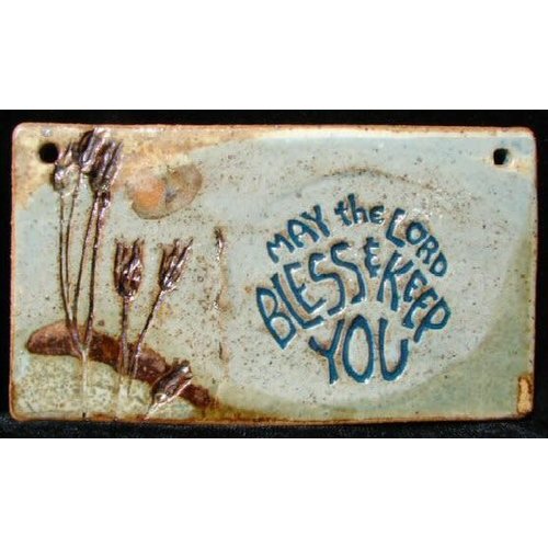 'MAY THE LORD BLESS & KEEP YOU' SMALL WALL PLAQUE BY SARA RUBIN POTTERY 'MAY THE LORD BLESS & KEEP YOU' SMALL WALL PLAQUE BY SARA RUBIN POTTERY