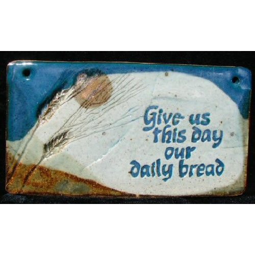 'GIVE US THIS DAY' LARGE OVAL WALL PLAQUE BY SARA RUBIN POTTERY 'GIVE US THIS DAY' LARGE OVAL WALL PLAQUE BY SARA RUBIN POTTERY
