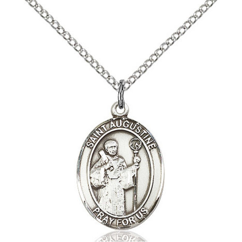 Bliss St. Augustine Pendant - Oval, Medium, Sterling Silver
