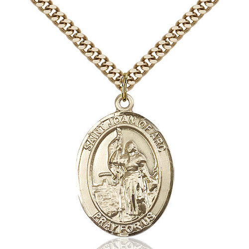 Bliss St. Joan of Arc Pendant - Oval, Large, 14kt Gold Filled Bliss St. Joan of Arc Pendant - Oval, Large, 14kt Gold Filled