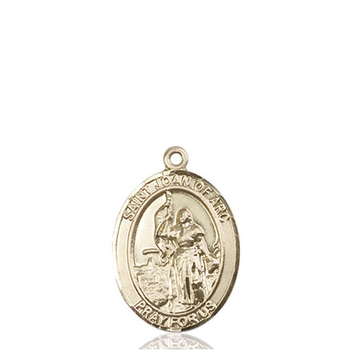Bliss St. Joan of Arc Medal - Oval, Medium, 14kt Gold Bliss St. Joan of Arc Medal - Oval, Medium, 14kt Gold