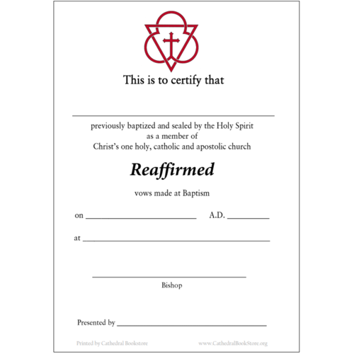 CERTIFICATE - REAFFIRMED CERTIFICATE - REAFFIRMED