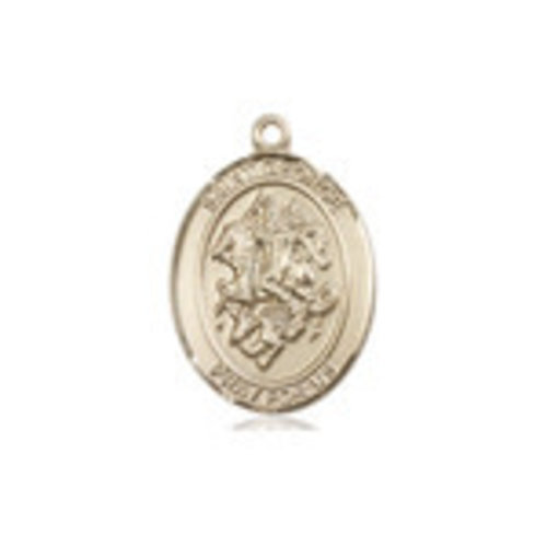 Bliss St. George Medal - Oval, Medium, 14kt Gold Bliss St. George Medal - Oval, Medium, 14kt Gold