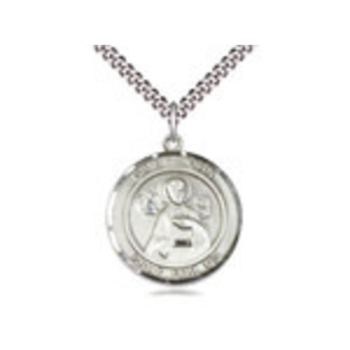 Bliss St. John the Apostle Pendant - Round, Large, Sterling Silver