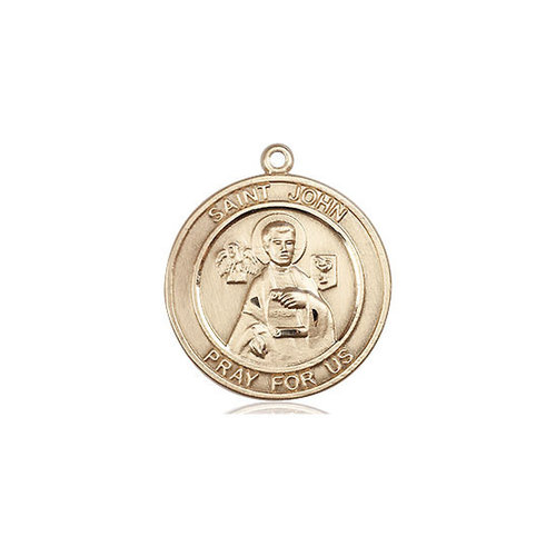 Bliss St. John the Apostle Medal - Round, Medium, 14kt Gold Bliss St. John the Apostle Medal - Round, Medium, 14kt Gold