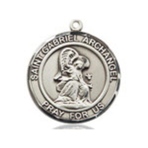 Bliss St. Gabriel the Archangel Pendant - Round, Large, Sterling Silver Bliss St. Gabriel the Archangel Pendant - Round, Large, Sterling Silver