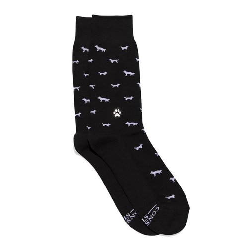 SOCKS THAT SAVE DOGS Small Black by Conscious Step SOCKS THAT SAVE DOGS Small Black by Conscious Step