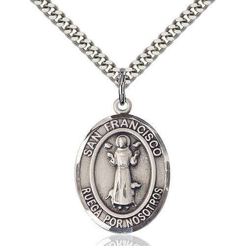 Bliss San Francis Pendant - Oval, Large, Sterling Silver Bliss San Francis Pendant - Oval, Large, Sterling Silver