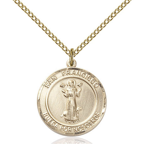 Bliss San Francis Pendant - Round, Medium, 14kt Gold Filled Bliss San Francis Pendant - Round, Medium, 14kt Gold Filled