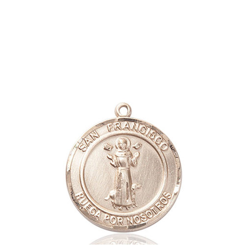 Bliss San Francis Medal - Round, Medium, 14kt Gold Bliss San Francis Medal - Round, Medium, 14kt Gold