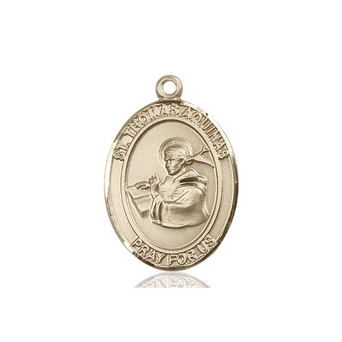 Bliss St. Thomas Aquinas Medal- Oval, Large, 14kt Gold Bliss St. Thomas Aquinas Medal- Oval, Large, 14kt Gold