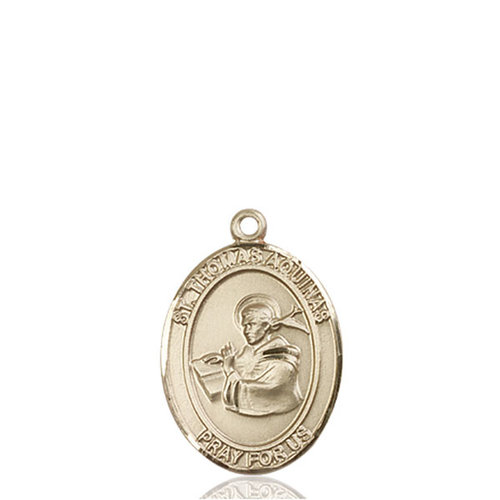 Bliss St. Thomas Aquinas Medal - Oval, Medium, 14kt Gold Bliss St. Thomas Aquinas Medal - Oval, Medium, 14kt Gold