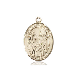 Bliss St. Mary Magdalene Medal - Oval, Large, 14kt Gold