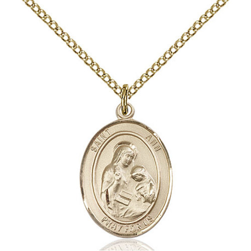 Bliss St. Ann Pendant - Oval, Medium, 14kt Gold Filled Bliss St. Ann Pendant - Oval, Medium, 14kt Gold Filled