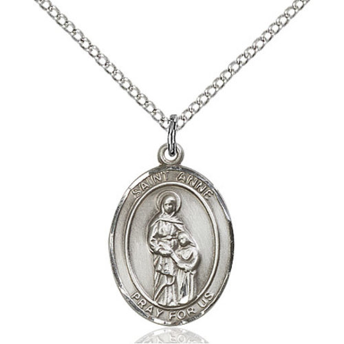 Bliss St. Anne Pendant - Oval, Medium, Sterling Silver Bliss St. Anne Pendant - Oval, Medium, Sterling Silver