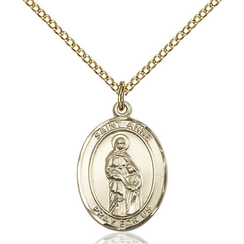 Bliss St. Anne Pendant - Oval, Medium, 14kt Gold Filled Bliss St. Anne Pendant - Oval, Medium, 14kt Gold Filled