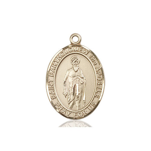 Bliss St. Bartholomew the Apostle Medal - Oval, Large, 14kt Gold Bliss St. Bartholomew the Apostle Medal - Oval, Large, 14kt Gold