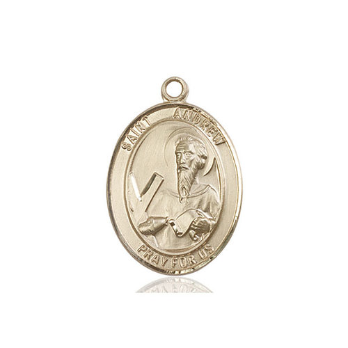Bliss St. Andrew the Apostle Medal - Oval, Large, 14kt Gold