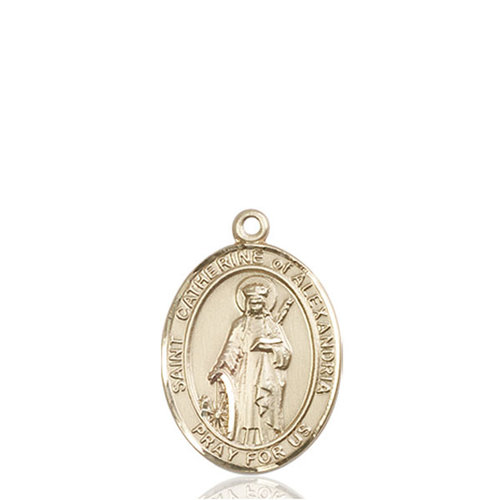 Bliss St. Catherine of Alexandria Medal - Oval, Medium, 14kt Gold Bliss St. Catherine of Alexandria Medal - Oval, Medium, 14kt Gold