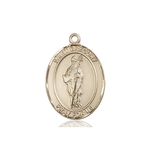 Bliss St. Gregory the Great Medal - Oval, Large, 14kt Gold Bliss St. Gregory the Great Medal - Oval, Large, 14kt Gold