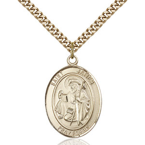 Bliss St. James the Greater Pendant - Oval, Large, 14kt Gold Filled