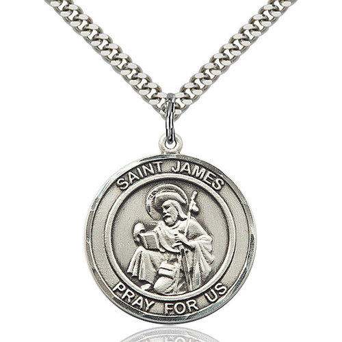 Bliss St. James the Greater Pendant - Round, Large, Sterling Silver Bliss St. James the Greater Pendant - Round, Large, Sterling Silver