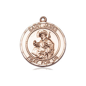 Bliss St. James the Greater Pendant - Round, Large, 14kt Gold Filled