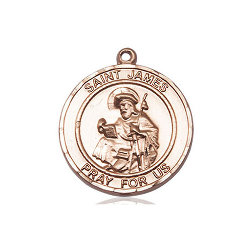 Bliss St. James the Greater Medal - Round, Large, 14kt Gold