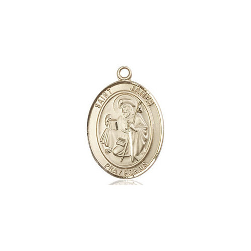 Bliss St. James the Greater Pendant - Oval, Medium, 14kt Gold Filled