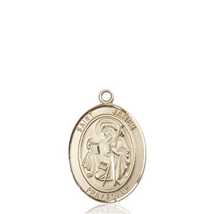 Bliss St. James the Greater Medal - Oval, Medium, 14kt Gold