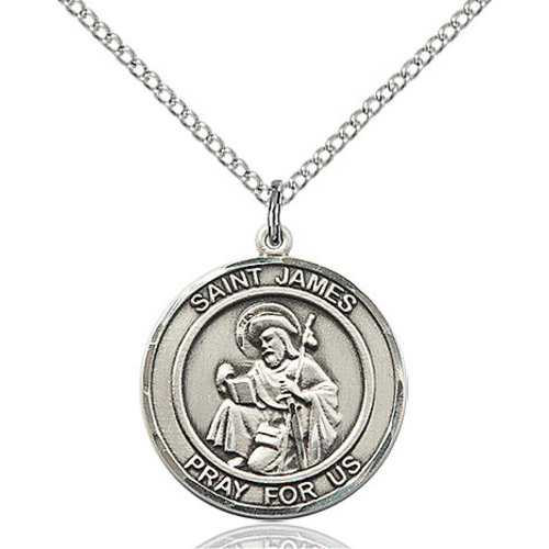Bliss St. James the Greater Pendant - Round, Medium, Sterling Silver Bliss St. James the Greater Pendant - Round, Medium, Sterling Silver