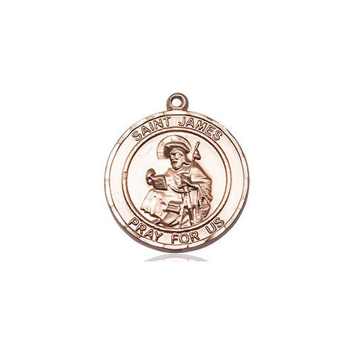 Bliss St. James the Greater Medal - Round, Medium, 14kt Gold Bliss St. James the Greater Medal - Round, Medium, 14kt Gold