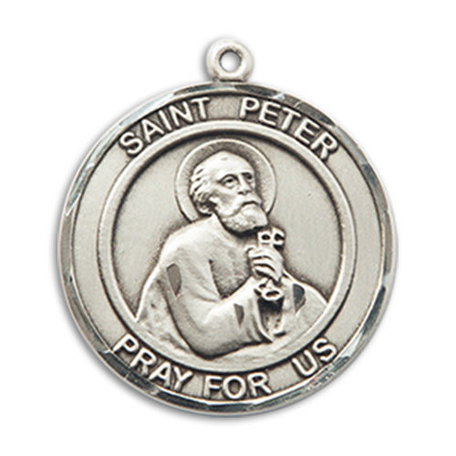 Bliss St. Peter the Apostle Pendant -Round, Medium, Sterling Silver Bliss St. Peter the Apostle Pendant -Round, Medium, Sterling Silver
