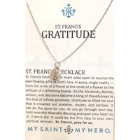St Francis Round Medal Necklace - Silver