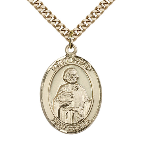 Bliss St. Philip the Apostle Pendant - Oval, Large, 14kt Gold Filled Bliss St. Philip the Apostle Pendant - Oval, Large, 14kt Gold Filled