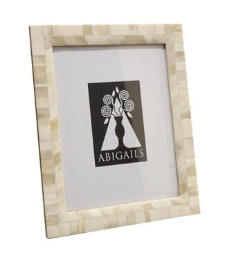 Inlaid Frame, Cream Bone, 8x10 Photo