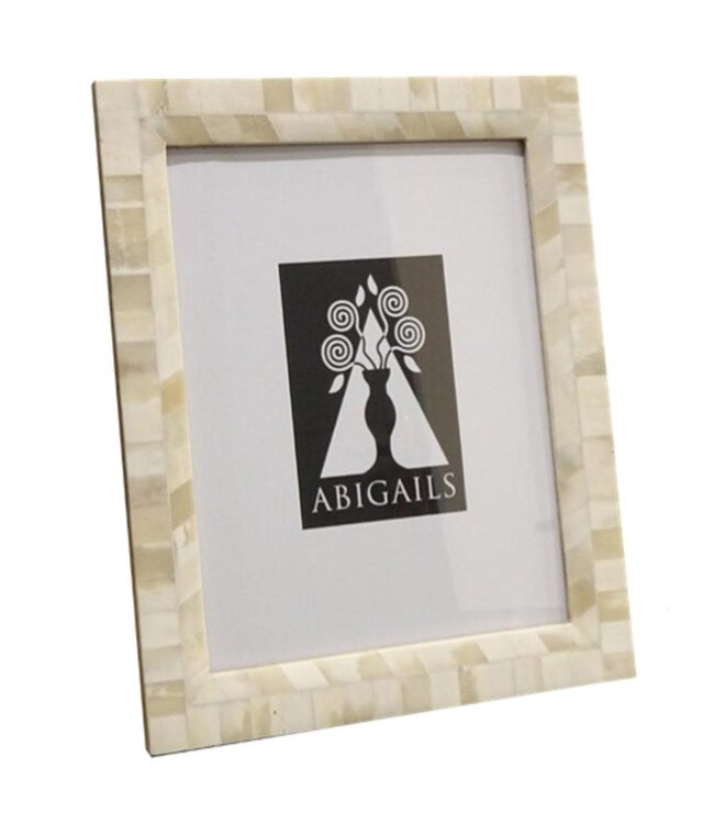 Inlaid Frame, Cream Bone, 8x10 Photo