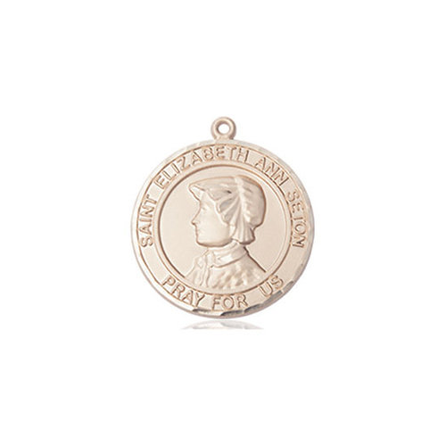 Bliss St. Elizabeth Ann Seton the Apostle Medal -Round, Medium, 14kt Gold Bliss St. Elizabeth Ann Seton the Apostle Medal -Round, Medium, 14kt Gold