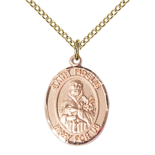 Bliss St. Fidelis the Apostle Pendant - Oval, Medium, 14kt Gold Filled Bliss St. Fidelis the Apostle Pendant - Oval, Medium, 14kt Gold Filled