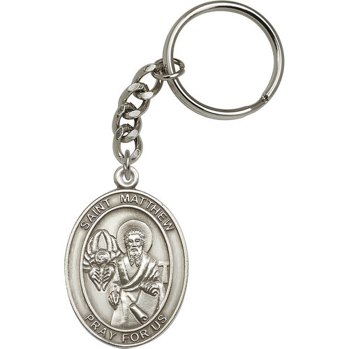 Bliss St. Matthew Keychain, Antique Silver Bliss St. Matthew Keychain, Antique Silver