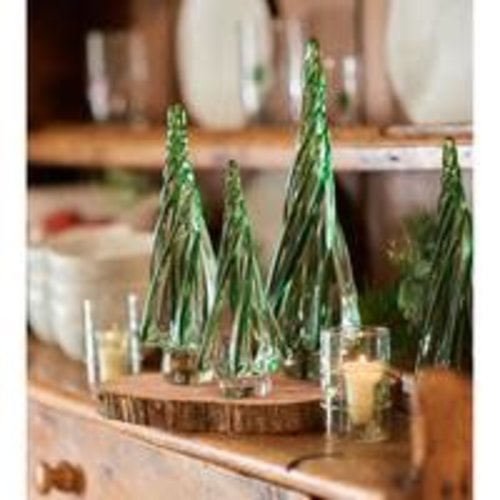 Holiday Glass Tree, Green/Clear, Small